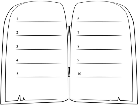 Ten Commandments Coloring Page